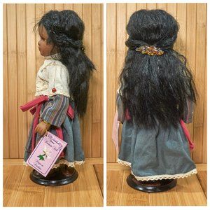 Rare Sabre Collection Maria, Porcelain Doll 12 in with stand